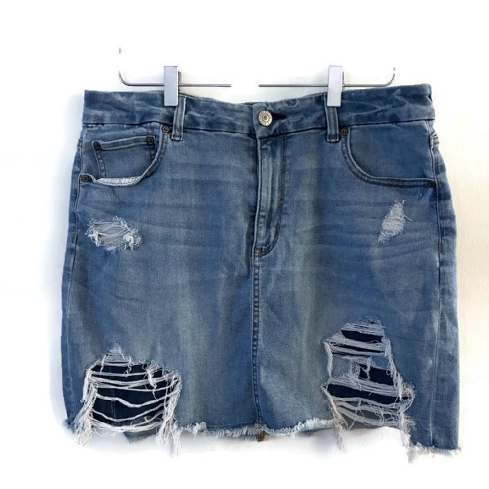 American Eagle Outfitters Distressed High Rise Mini Skirt Size 16